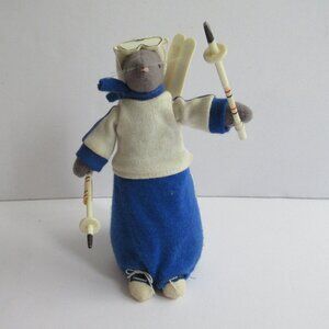Russ Berrie Mouse Skier Rare 6" Plush Stuffed Toy 9320 Ski Blue & White Vintage